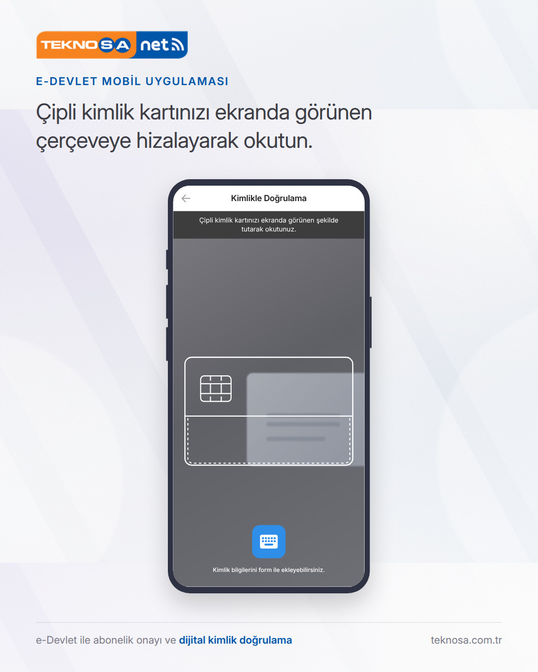 Adım 11: Çipli kimlik kartınızı ekranda görünen çerçeveye hizalayarak okutun.